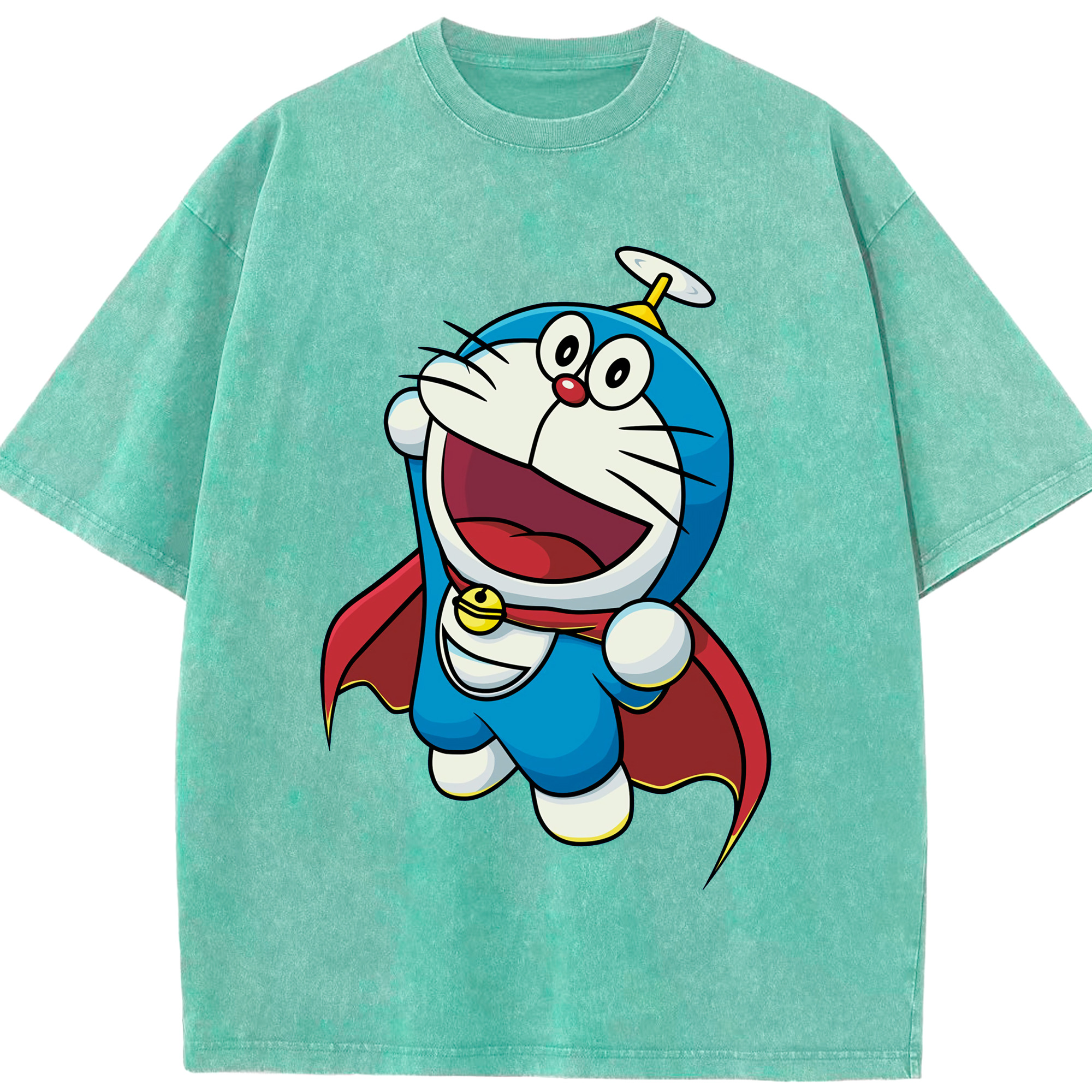 （画像用） ドラえもん Doraemon 綿100% ヴィンテージ風 半袖Tシャツ（フロントプリント）